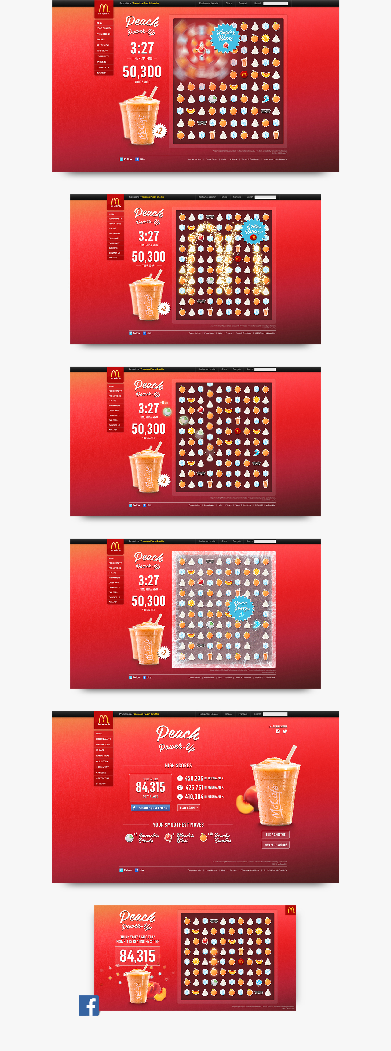 McDonald's Peach Power Up Game Details