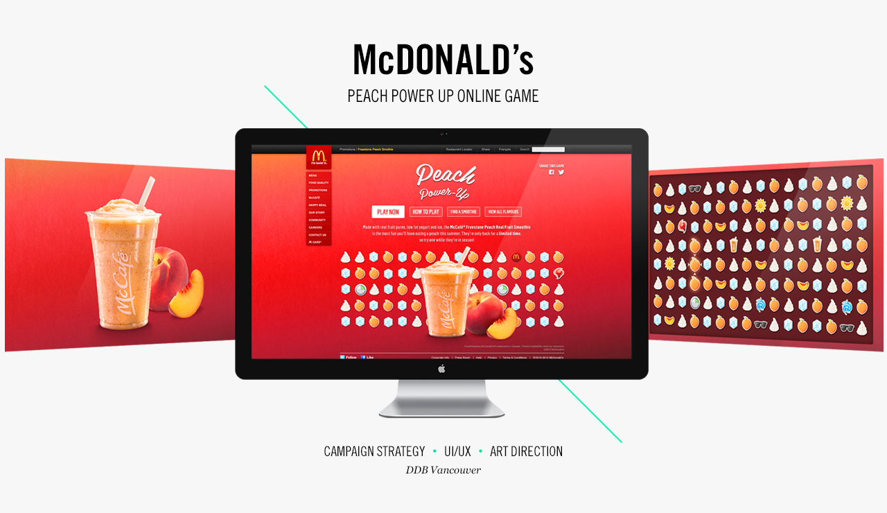 McDonald's Peach Power Up Game Header